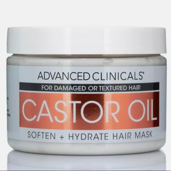 Advanced Clinicals Castor Oil SOFTEN + HYDRATE HAIR MASK pure vegan formula - Picture 1 of 2